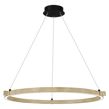 Soma Integrated LED Whitewashed Walnut Pendant